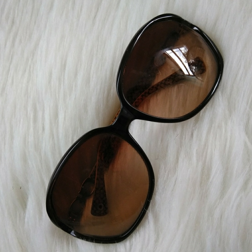 Brown And Gold Coach Sunglasses